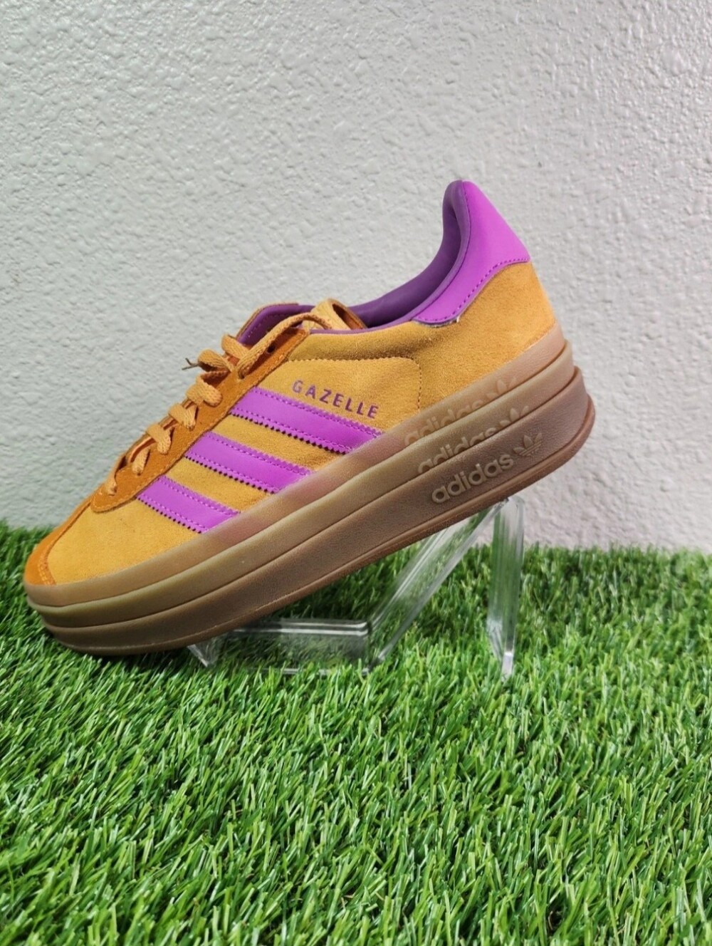 Size 8 - adidas Gazelle Bold Flash Orange Purple Burst Women